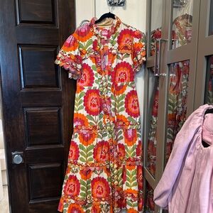 CeliaB Multicolor Scalloped Collar Dress